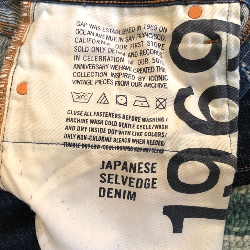 Gap Men's Japanese Raw Selvedge Denim Jeans 33x30 - Picture 14 of 16